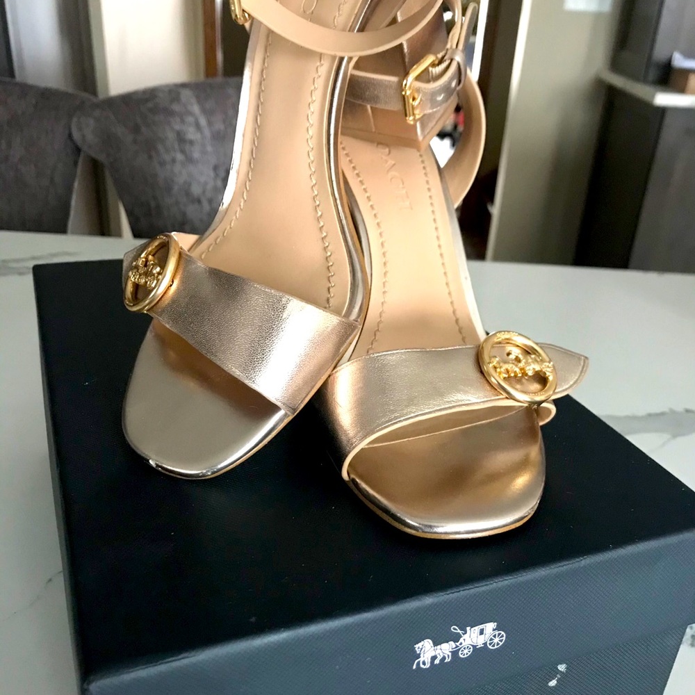 Coach leather sandals